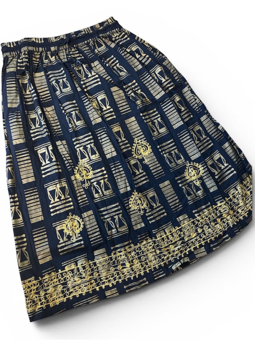 Black & Gold Printed Women's Skirt